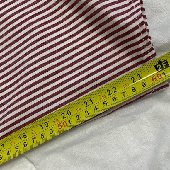 Tommy Hilfiger Red and White Striped Long Sleeve Mens Shirt - Picture 13 of 15